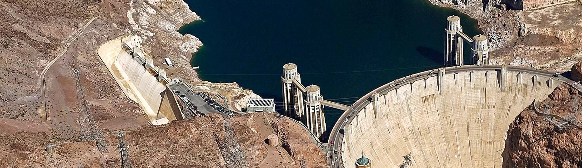 Aerial view Hoover Dam